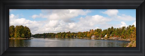 Framed Moon River, Bala, Muskoka, Ontario, Canada Print