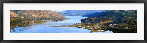 Framed Hood River Bridge, Hood River, Oregon, USA Print