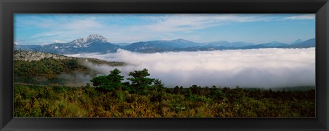 Framed Morning fog on Verdon Gorge, Provence-Alpes-Cote d&#39;Azur, France Print