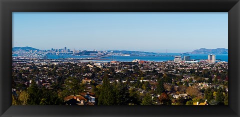 Framed Buildings in a city, Oakland, San Francisco Bay, California Print