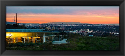 Framed City at Dusk, Baldwin Hills Scenic Overlook, Culver City, Los Angeles County, California, USA Print