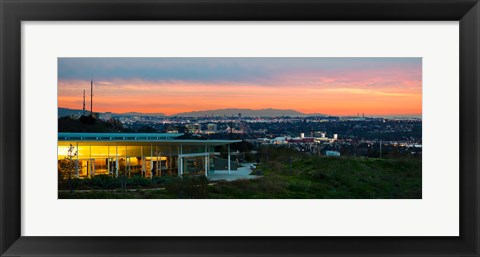 Framed City at Dusk, Baldwin Hills Scenic Overlook, Culver City, Los Angeles County, California, USA Print