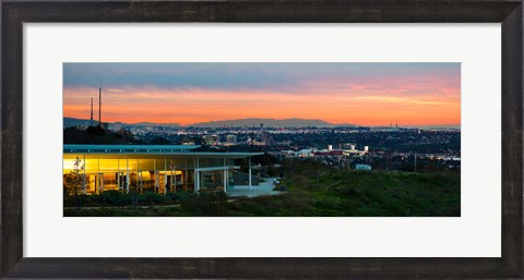 Framed City at Dusk, Baldwin Hills Scenic Overlook, Culver City, Los Angeles County, California, USA Print
