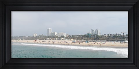 Framed Santa Monica Beach, Santa Monica, Los Angeles County, California, USA Print