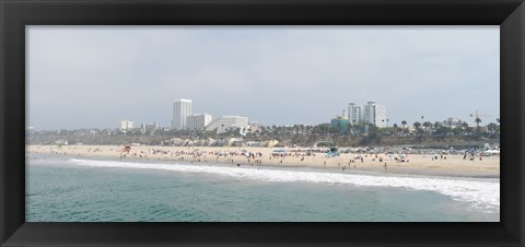 Framed Santa Monica Beach, Santa Monica, Los Angeles County, California, USA Print