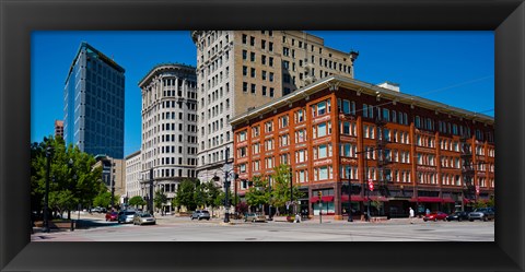 Framed Buildings in a downtown district, Salt Lake City, Utah Print