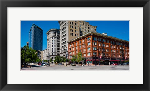 Framed Buildings in a downtown district, Salt Lake City, Utah Print