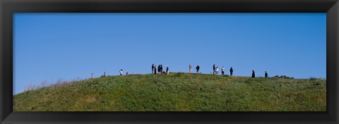 Framed People on a hill, Baldwin Hills Scenic Overlook, Los Angeles County, California, USA Print