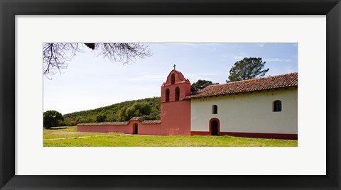 Framed Church in a field, Mission La Purisima Concepcion, Santa Barbara County, California, USA Print