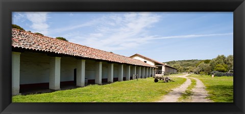 Framed Colonnade of a building, Mission La Purisima Concepcion, Santa Barbara County, California, USA Print