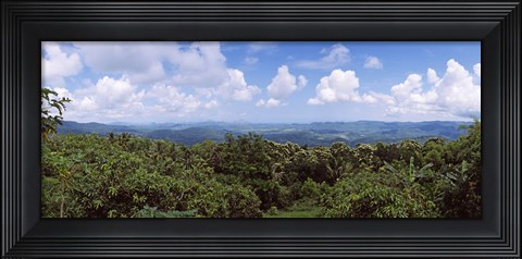 Framed Clouds over mountains, Flores Island, Indonesia Print