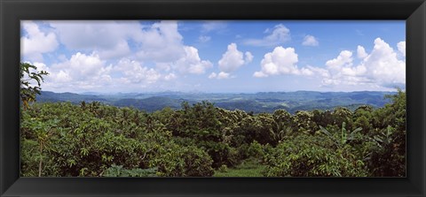 Framed Clouds over mountains, Flores Island, Indonesia Print