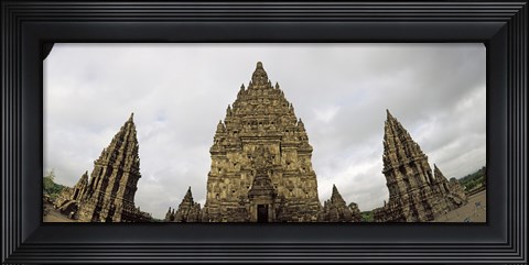 Framed Close Up of 9th century Hindu temple, Indonesia Print