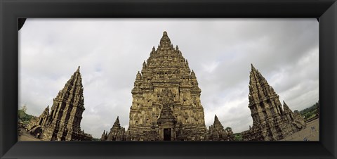 Framed Close Up of 9th century Hindu temple, Indonesia Print