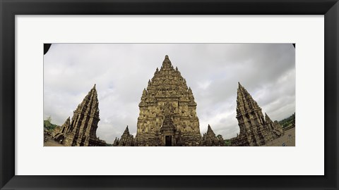 Framed Close Up of 9th century Hindu temple, Indonesia Print