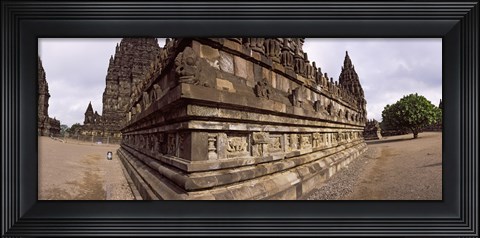 Framed Carving Details on 9th century Hindu temple, Indonesia Print