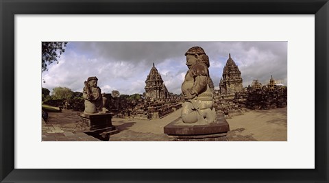 Framed Statues in 9th century Hindu temple, Indonesia Print