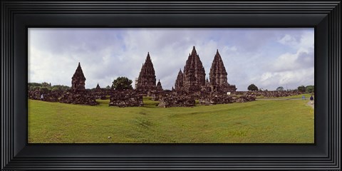 Framed 9th century Hindu temple Prambanan on Java Island, Indonesia Print