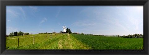 Framed Windmill in a farm, Woodchurch, Kent, England Print