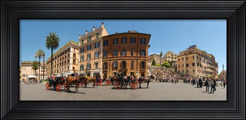 Framed Tourists at Spanish Steps, Piazza Di Spagna, Rome, Lazio, Italy Print