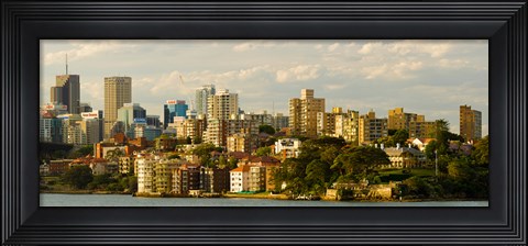 Framed Buildings at the waterfront, Sydney Harbor, Sydney, New South Wales, Australia Print