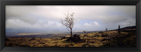 Framed Clouds over volcanic landscape, Hawaii Print