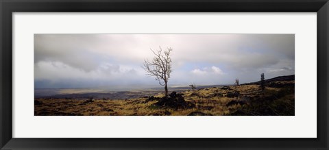 Framed Clouds over volcanic landscape, Hawaii Print