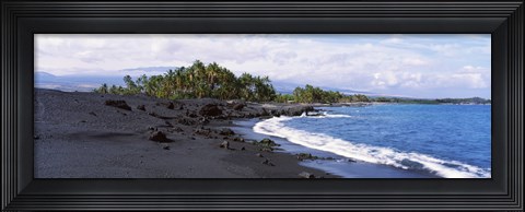 Framed Surf on the beach, Hawaii, USA Print