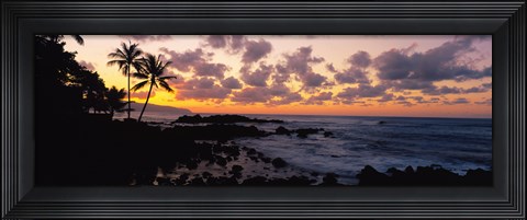 Framed Sunset North Shore, Oahu, Hawaii Print