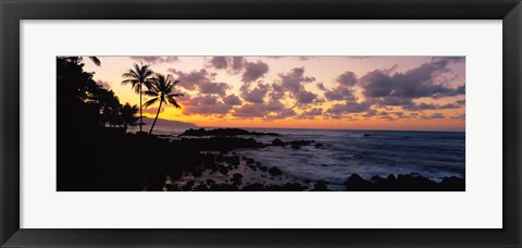 Framed Sunset North Shore, Oahu, Hawaii Print