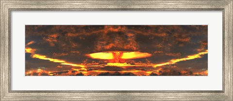 Framed Nuclear explosion Print