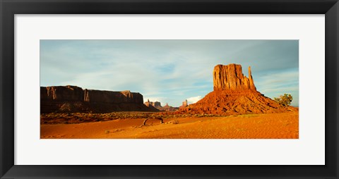 Framed Buttes Rock Formation with Blue Sky at Monument Valley Print