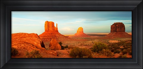 Framed Three Buttes Rock Formations at Monument Valley, Utah-Arizona Border, USA Print
