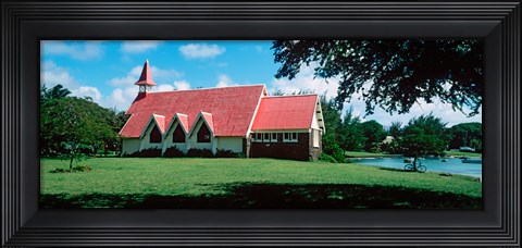 Framed Church in a field, Cap Malheureux Church, Mauritius island, Mauritius Print