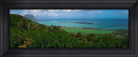 Framed Island in the Indian Ocean, Mauritius Island, Mauritius Print