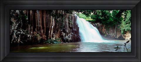 Framed Waterfall, Rochester Falls, Mauritius Island, Mauritius Print