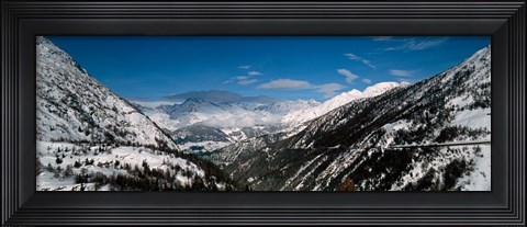 Framed Snowcapped mountains and Forests, Switzerland Print