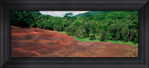 Framed Chamarel Coloured Earths, Mauritius Print