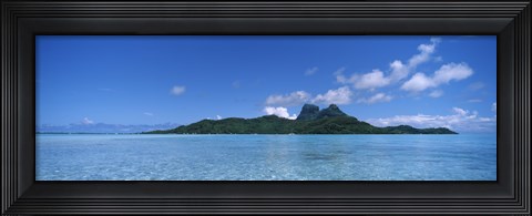 Framed Bora Bora from Motu Iti, Society Islands, French Polynesia Print