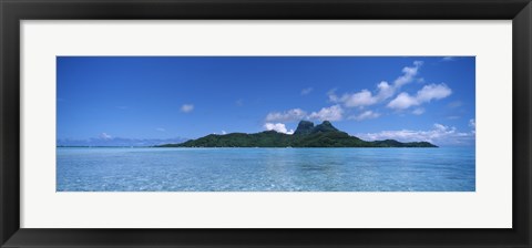 Framed Bora Bora from Motu Iti, Society Islands, French Polynesia Print