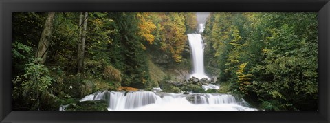 Framed Giessbach Falls on Lake Brienz, Bernese Oberland, Berne Canton, Switzerland Print