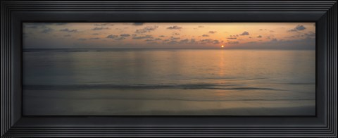 Framed Sunset View from Asdu Resort, Maldives Print