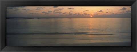 Framed Sunset View from Asdu Resort, Maldives Print