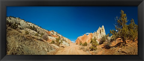Framed Cottonwood Canyon Road passing through Grand Staircase-Escalante National Monument, Utah, USA Print