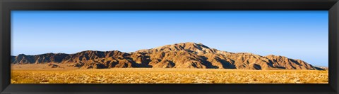 Framed Rock formations in a desert, Turkey Flats, Joshua Tree National Park, California, USA Print