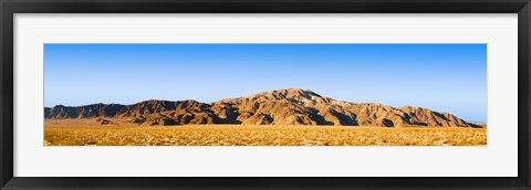 Framed Rock formations in a desert, Turkey Flats, Joshua Tree National Park, California, USA Print