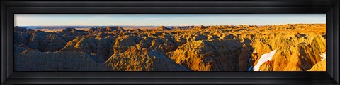 Framed High angle view of White River Overlook with rock formations, Badlands National Park, South Dakota, USA Print