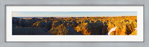 Framed High angle view of White River Overlook with rock formations, Badlands National Park, South Dakota, USA Print