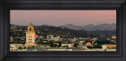 Framed Beverly Hills City Hall, Beverly Hills, West Hollywood, Hollywood Hills, California Print