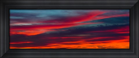 Framed Clouds in the sky at dusk, Los Angeles County, California, USA Print
